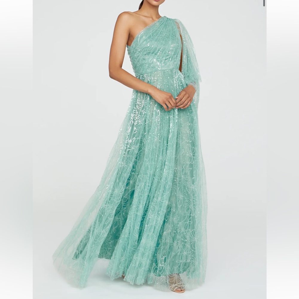 THEIA Carol One Shoulder Gown NWT 6